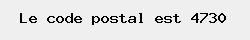 le code postal de Hauset 