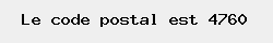 le code postal de Honsfeld 