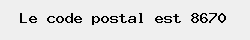 le code postal de Oostduinkerke 