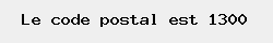 le code postal de Limal 