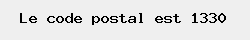 le code postal de Rixensart 