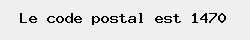 le code postal de Bousval 