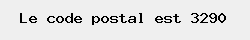 le code postal de Halen 