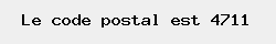 le code postal de Herbesthal 