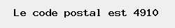 le code postal de Desnié 