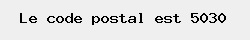 le code postal de Lonzée 