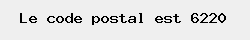 le code postal de Lambusart 