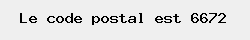 le code postal de Wattermal 