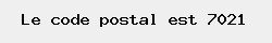 le code postal de Havré 