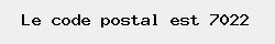 le code postal de Mons 