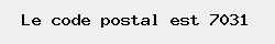le code postal de Villers-Saint-Ghislain 