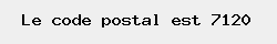 le code postal de Estinnes 