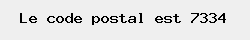 le code postal de Hautrage 