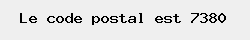 le code postal de Quiévrain 