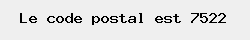 le code postal de Marquain 