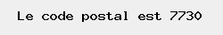 le code postal de Estaimpuis 