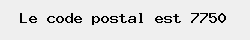 le code postal de Anseroeul 