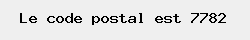 le code postal de Ploegsteert 