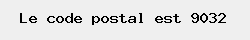 le code postal de Wondelgem 