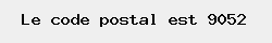 le code postal de Zwijnaarde 