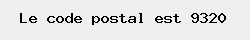 le code postal de Alost 