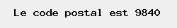 le code postal de Zevergem 